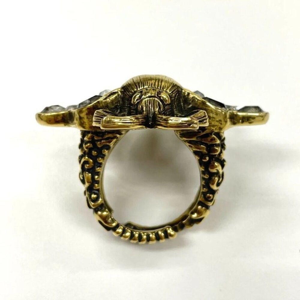 Gucci Bee Ring S GP Rhinestone Faux Pearl - Picture 9 of 14